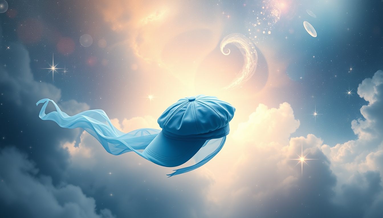 Eine blaue Mütze symbolisiert Frieden und Ruhe im Leben.