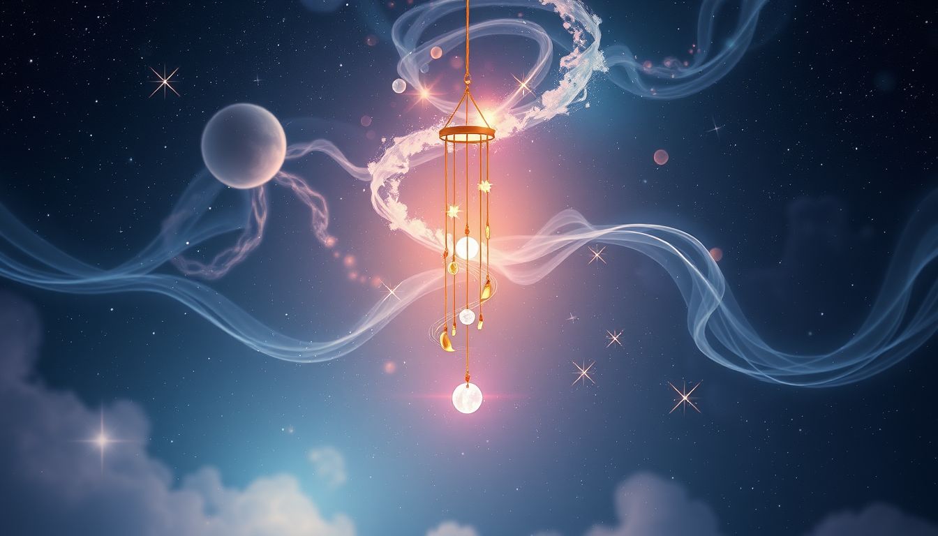 Windspiele symbolisieren Harmonie und innere Ruhe im Traum.