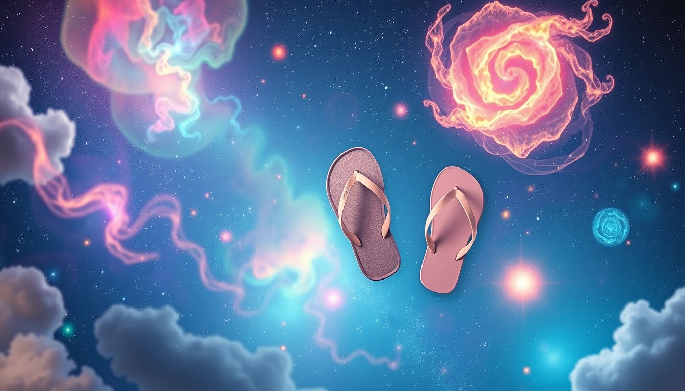 Flip-Flops symbolisieren Freiheit und ungezwungene Lebensweise im Traum.