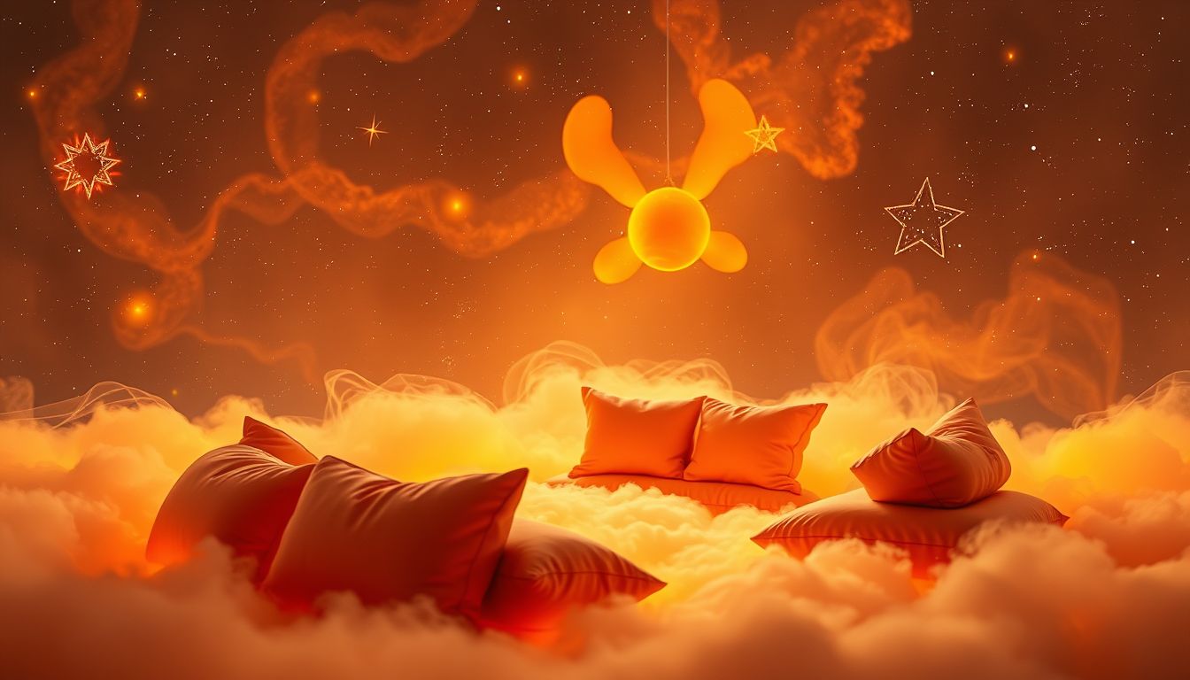 Orange Möbel fördern Gemütlichkeit und kreative Inspiration im Raum.