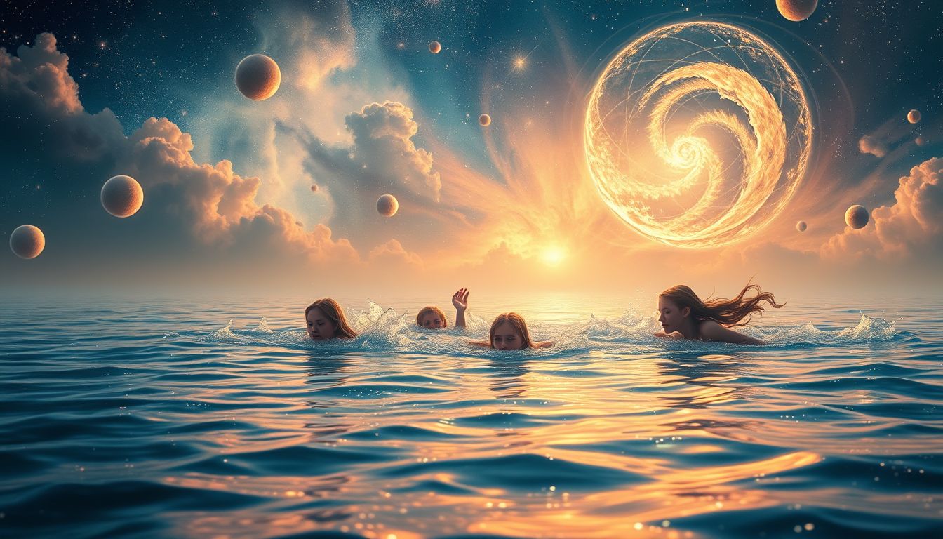 Straucheln im Wasser symbolisiert oft innere emotionale Unsicherheiten.