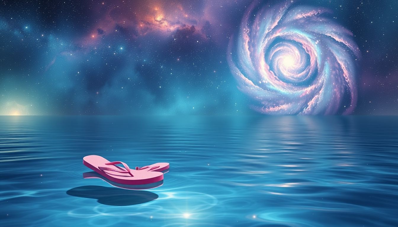 Flip-Flops im Wasser symbolisieren Freiheit und Entspannung.