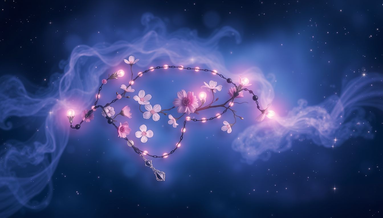 Ein Rosenkranz im Traum symbolisiert Trost bei Verlust und Abschied.