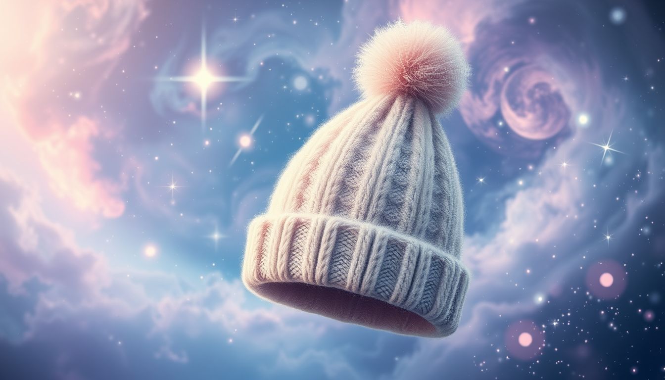 Eine Mütze mit Bommel symbolisiert Lebensfreude und Unbeschwertheit.