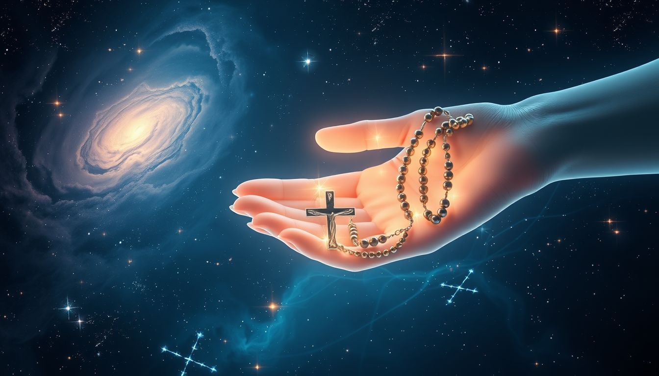 Einen Rosenkranz schenken symbolisiert Schutz und spirituelle Verbundenheit.