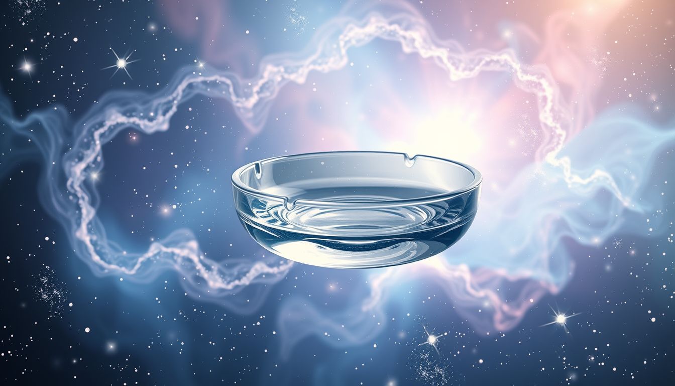 Aschenkasten aus Glas symbolisiert fragile Erinnerungen und Verlust.