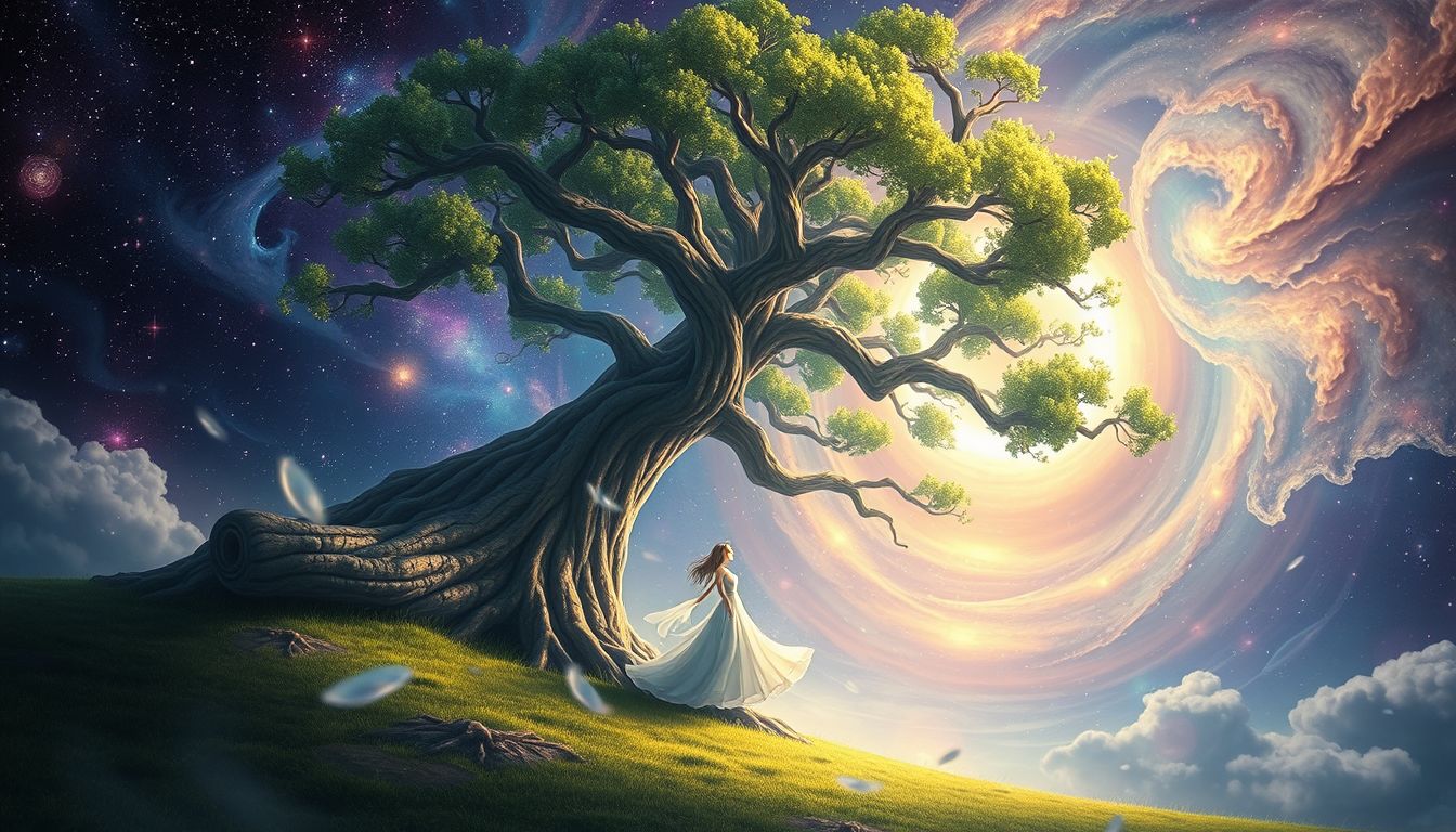 Der bewegte Baum symbolisiert Veränderung und inneres Wachstum.