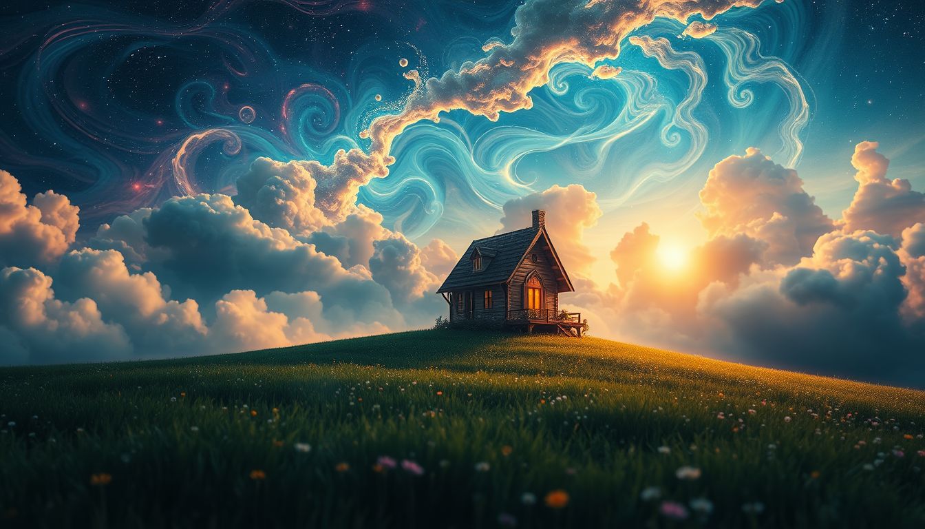 Ein Gartenhaus symbolisiert den Raum für persönliche Entfaltung.