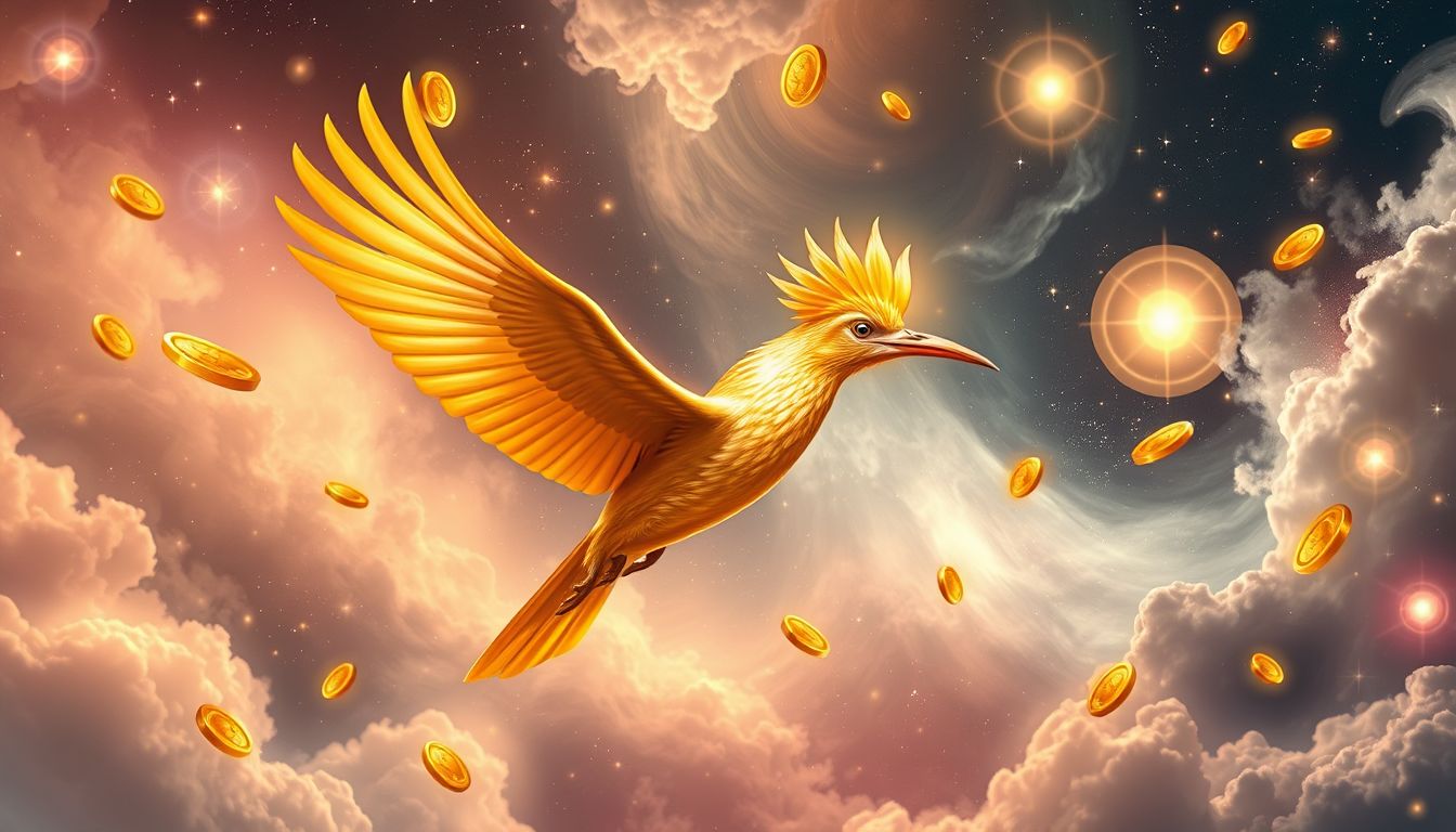 Der goldene Wiedehopf symbolisiert spirituellen Reichtum und Erleuchtung.