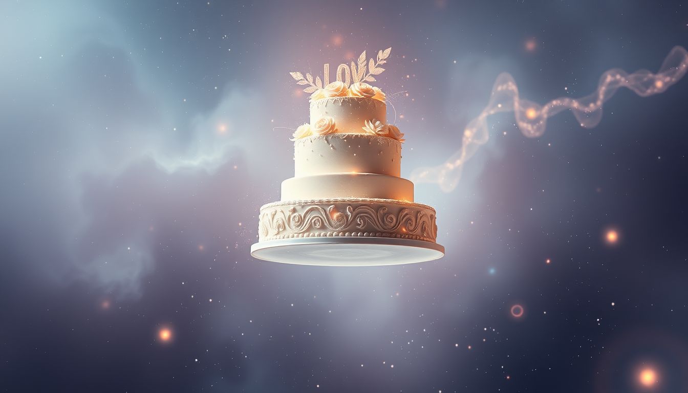 Der Verkauf von Hochzeitstorten symbolisiert neue Lebensanfänge.
