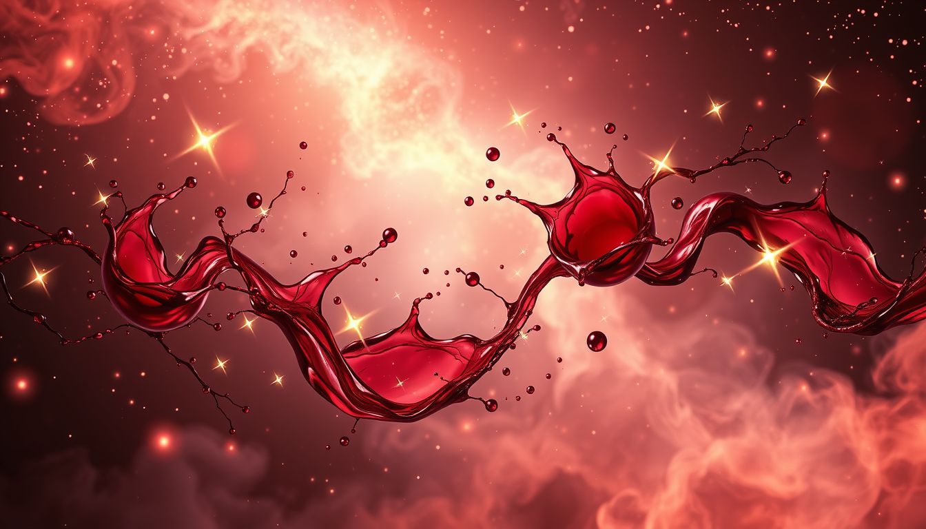 Scharlachroter Wein symbolisiert Leidenschaft und festliche Freude.