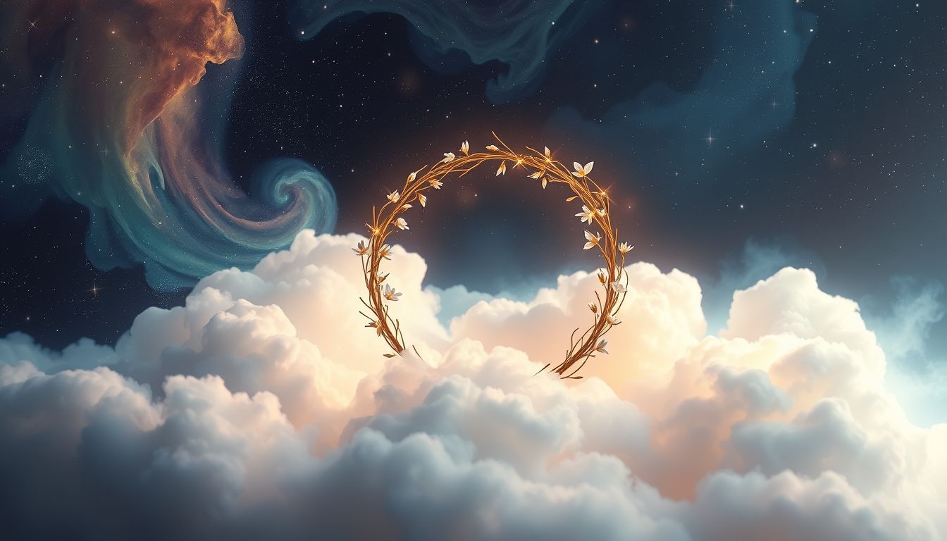 Ein Kranz symbolisiert oft Hoffnung und ewige Erinnerung.