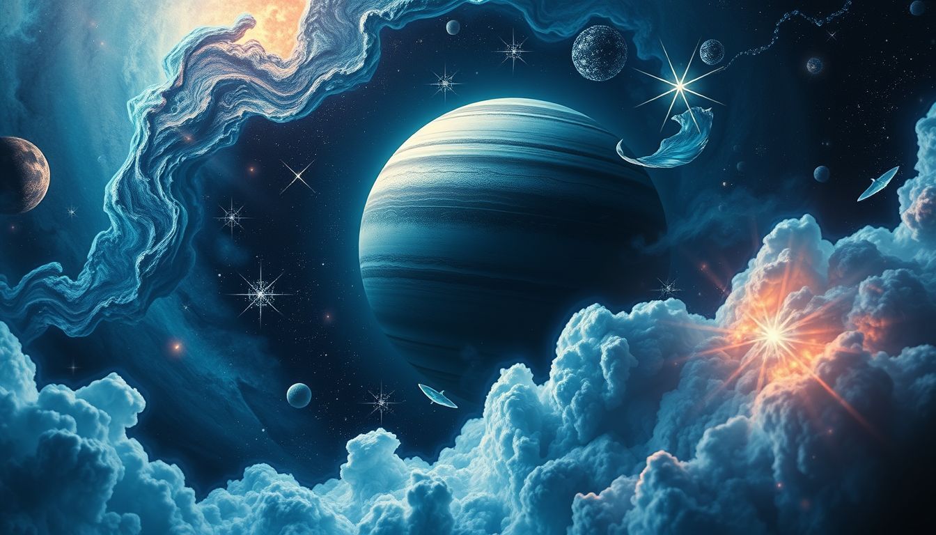 Uranus symbolisiert plötzliche Veränderungen und unerwartete Herausforderungen.