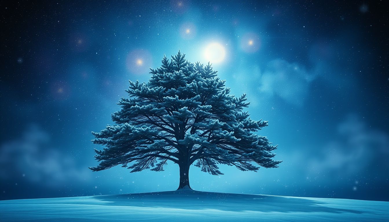 Zirben symbolisieren Ruhe und Stabilität im Wintertraum.