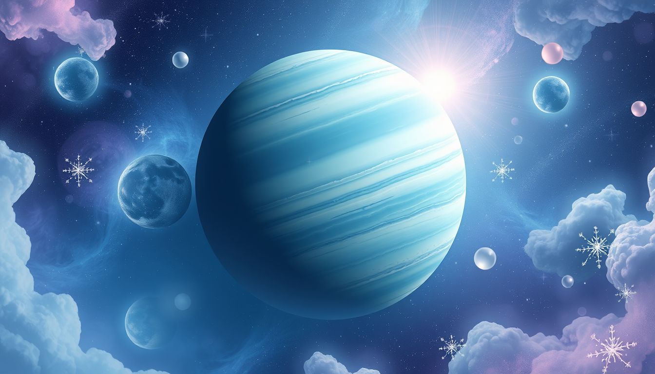Uranus symbolisiert Veränderungen und unkonventionelle Ideen im Traum.