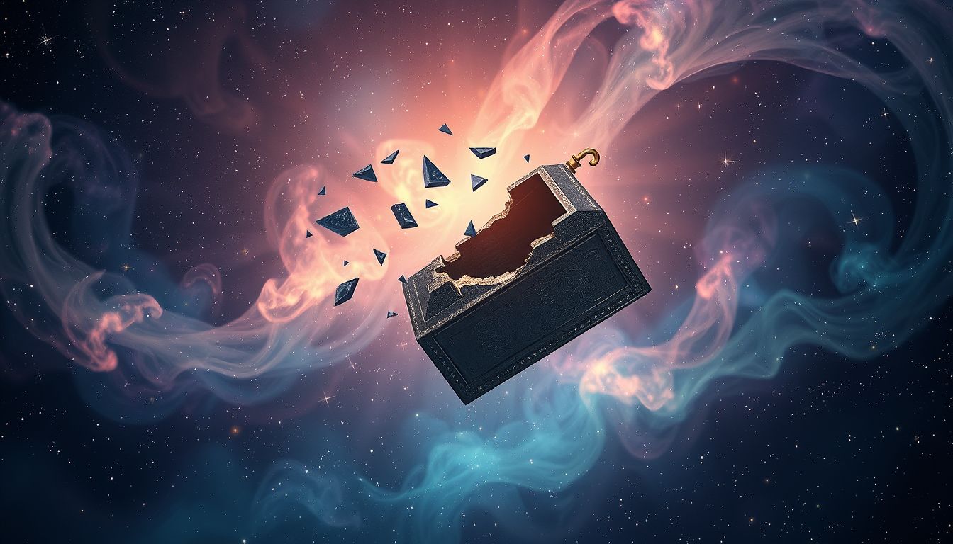 Eine kaputte Spieluhr symbolisiert unerfüllte Wünsche und Erinnerungen.