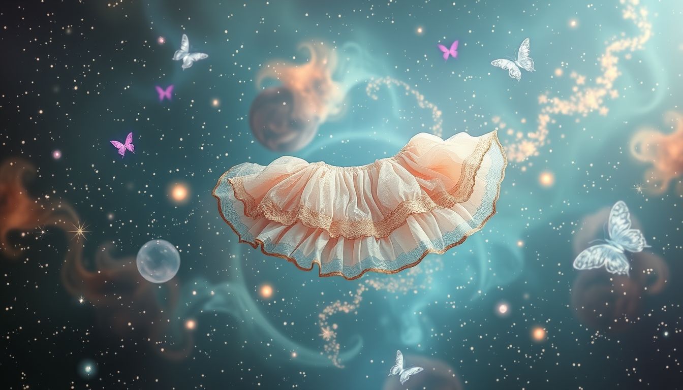 Ein alter Petticoat symbolisiert verlorene Unschuld und Nostalgie.