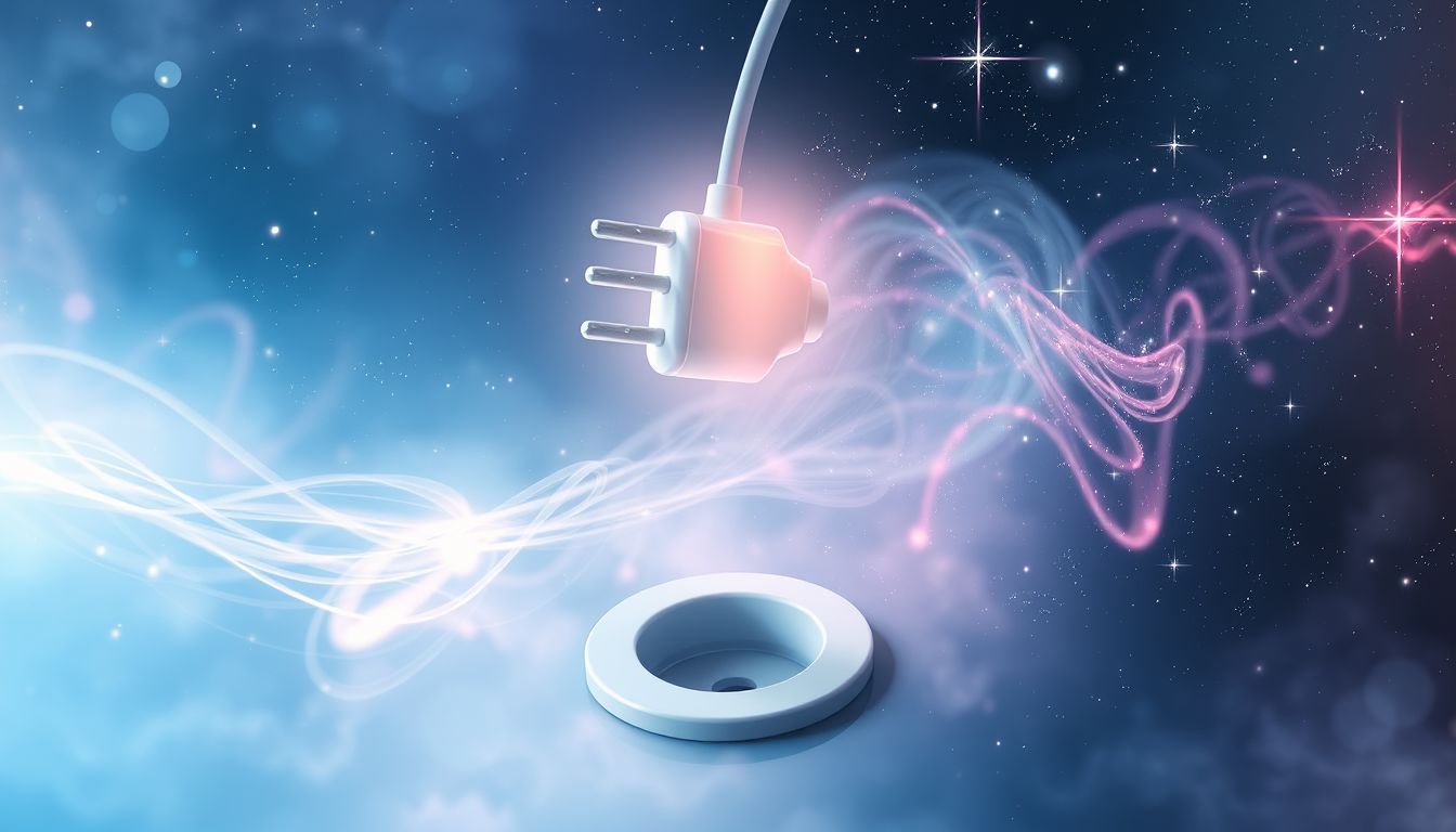 Das Ziehen eines Steckers symbolisiert das Trennen von Energien.