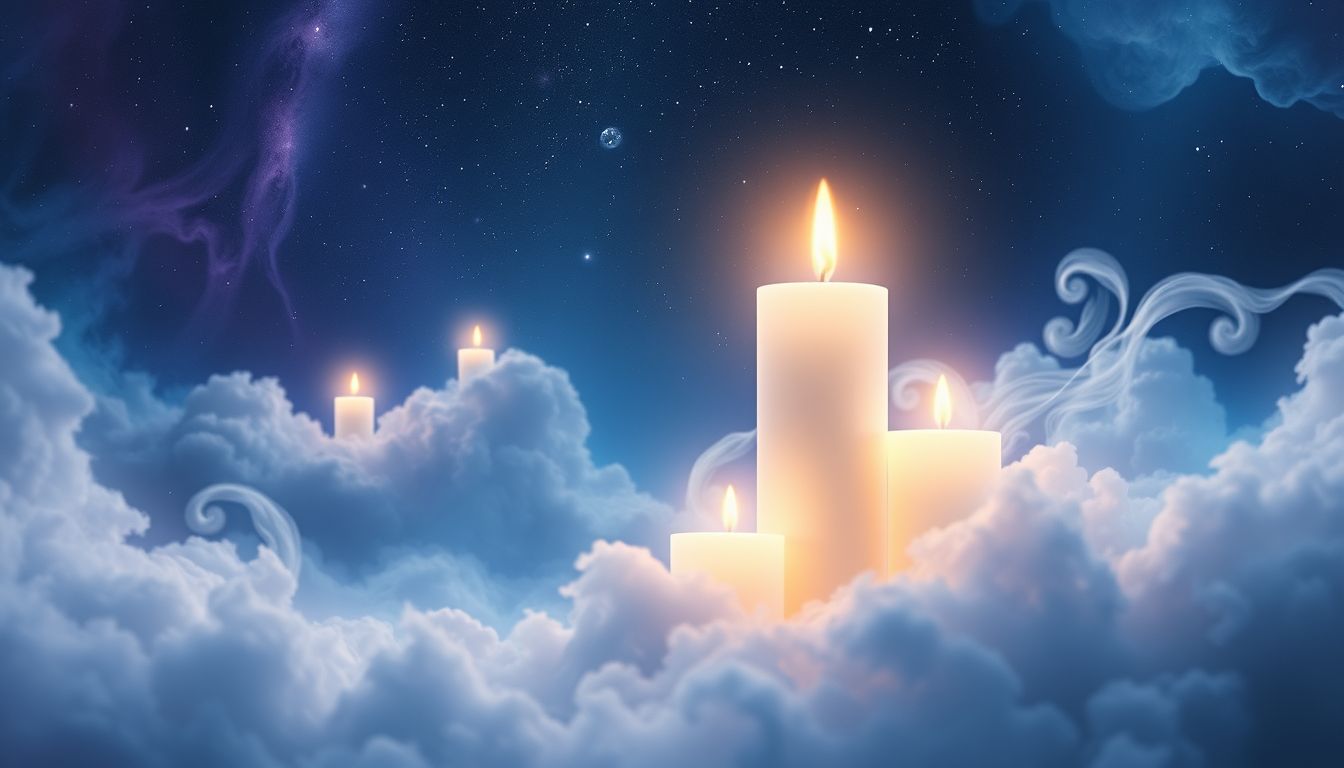 Kerzen im Freien symbolisieren Hoffnung und Wärme in der Dunkelheit.