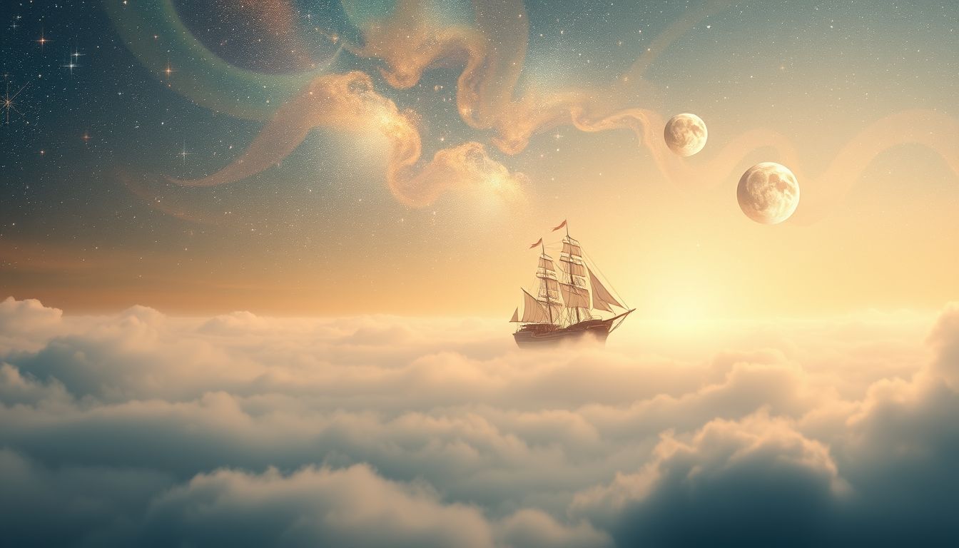 Ein Charter-Schiff am Horizont symbolisiert neue Möglichkeiten und Abenteuer.