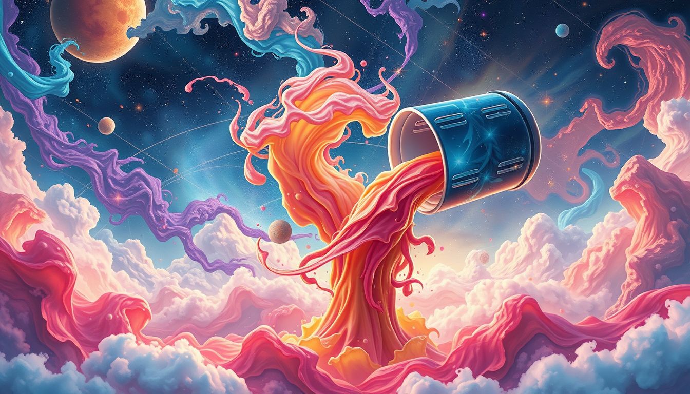 Farbe pumpen symbolisiert Kreativität und das Streben nach Ausdruck.