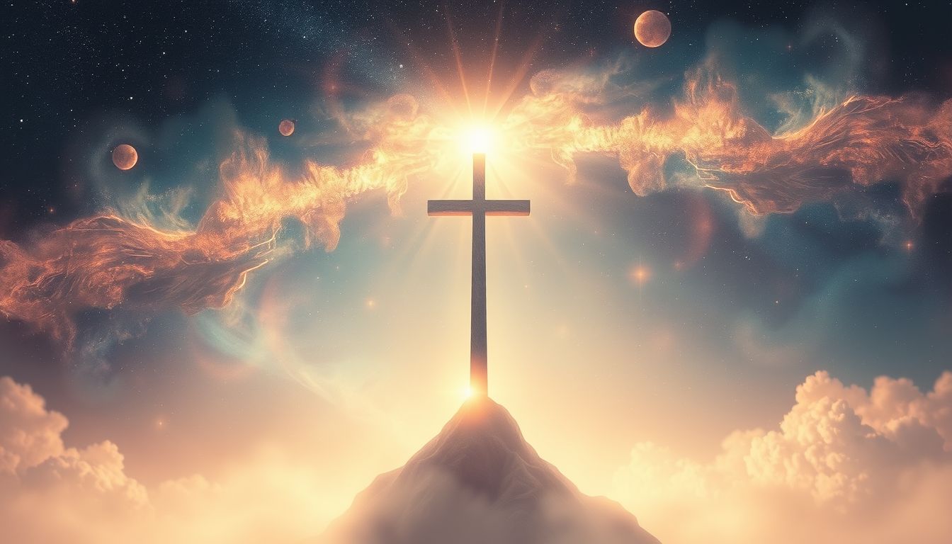 Ein Turmkreuz symbolisiert den Aufstieg zu höheren Zielen.