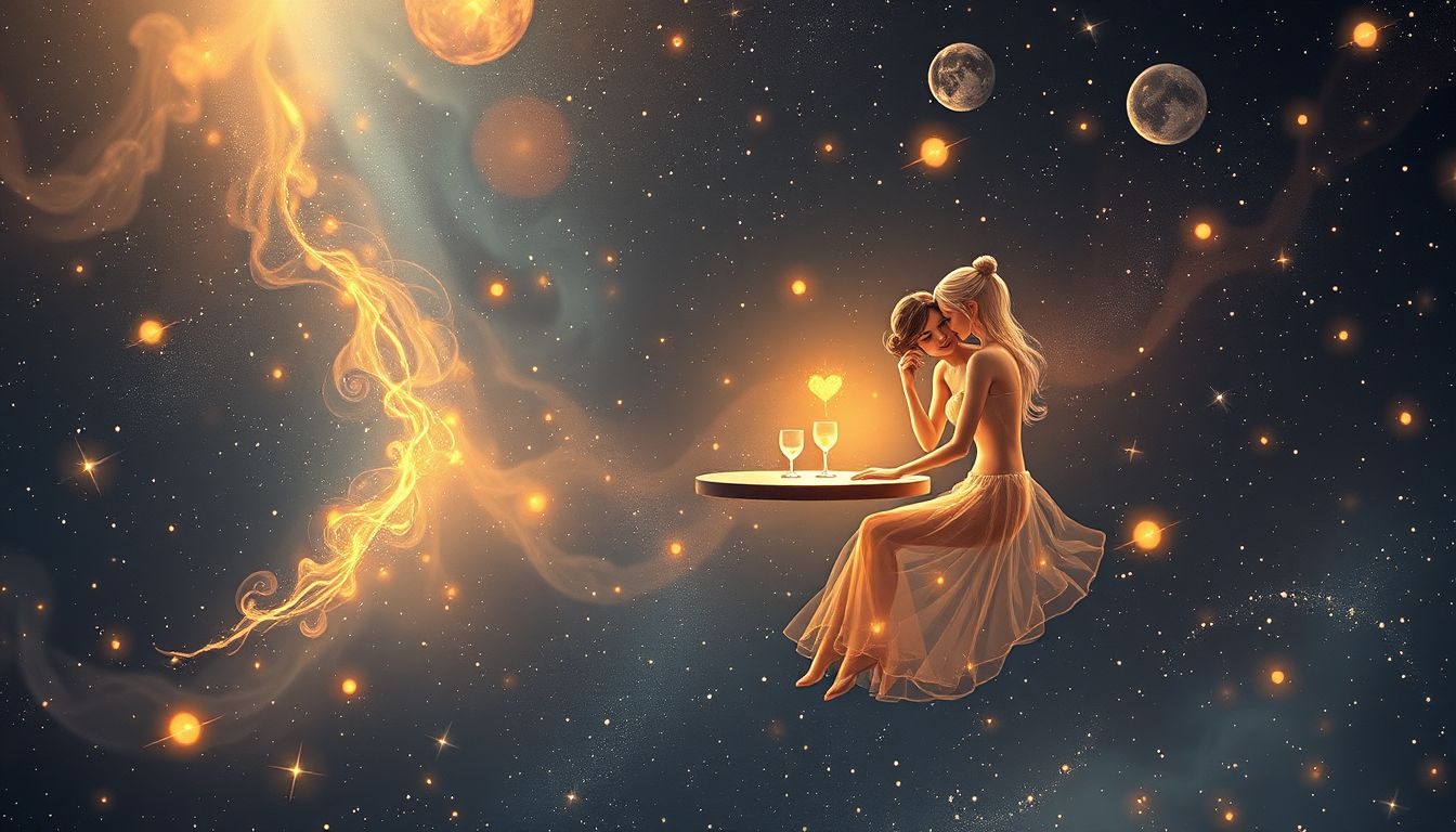 Ein romantisches Date im Bistro symbolisiert Sehnsucht nach Nähe.