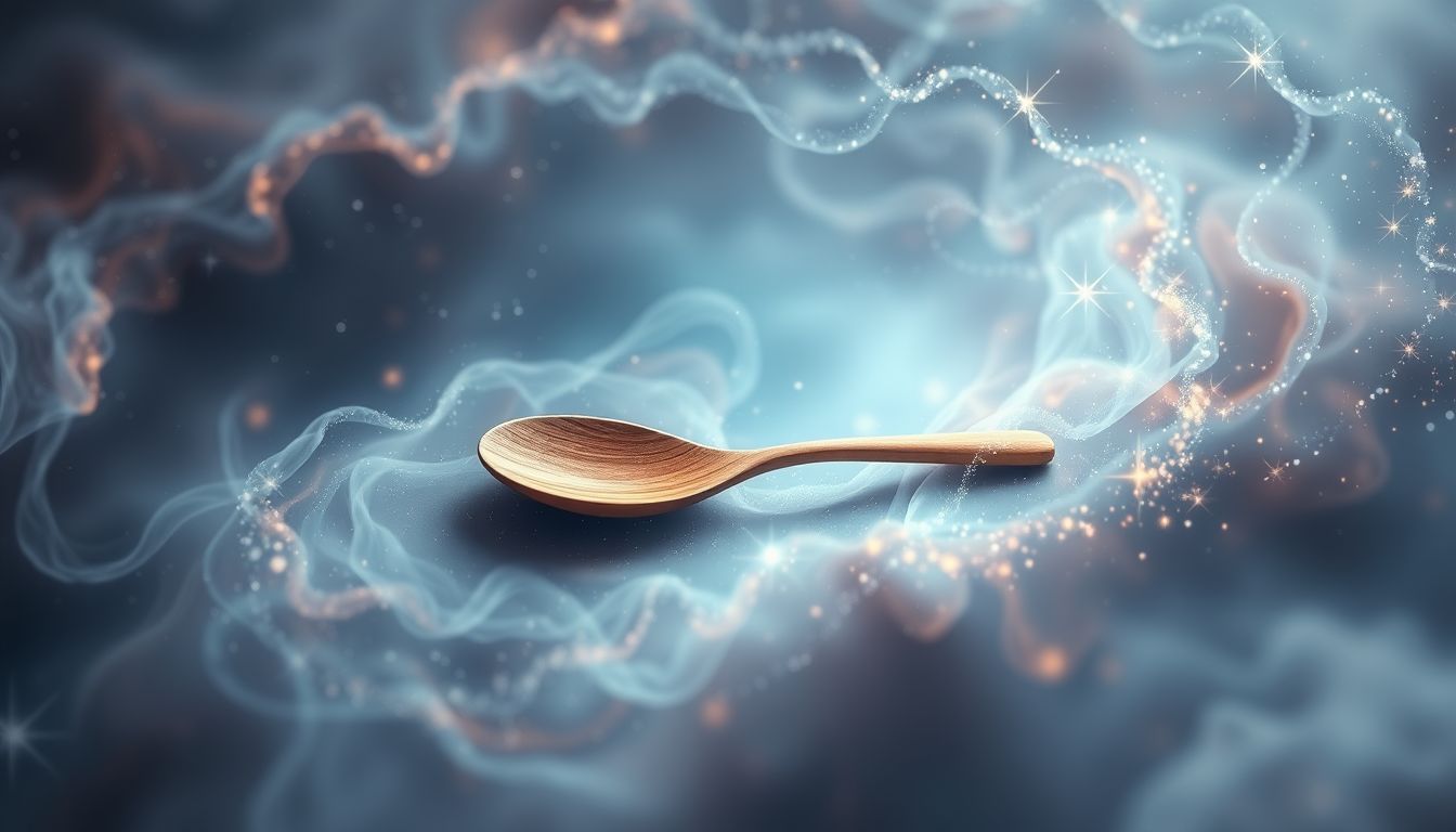Ein verlorener Holzlöffel symbolisiert unerfüllte Wünsche und Verlust.