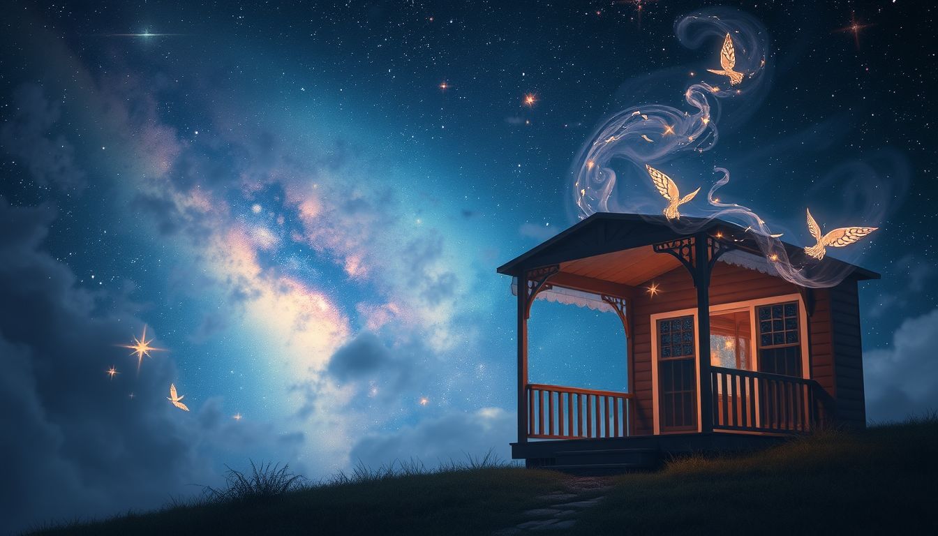 Ein Vordach bei Nacht symbolisiert Schutz und Sicherheit.