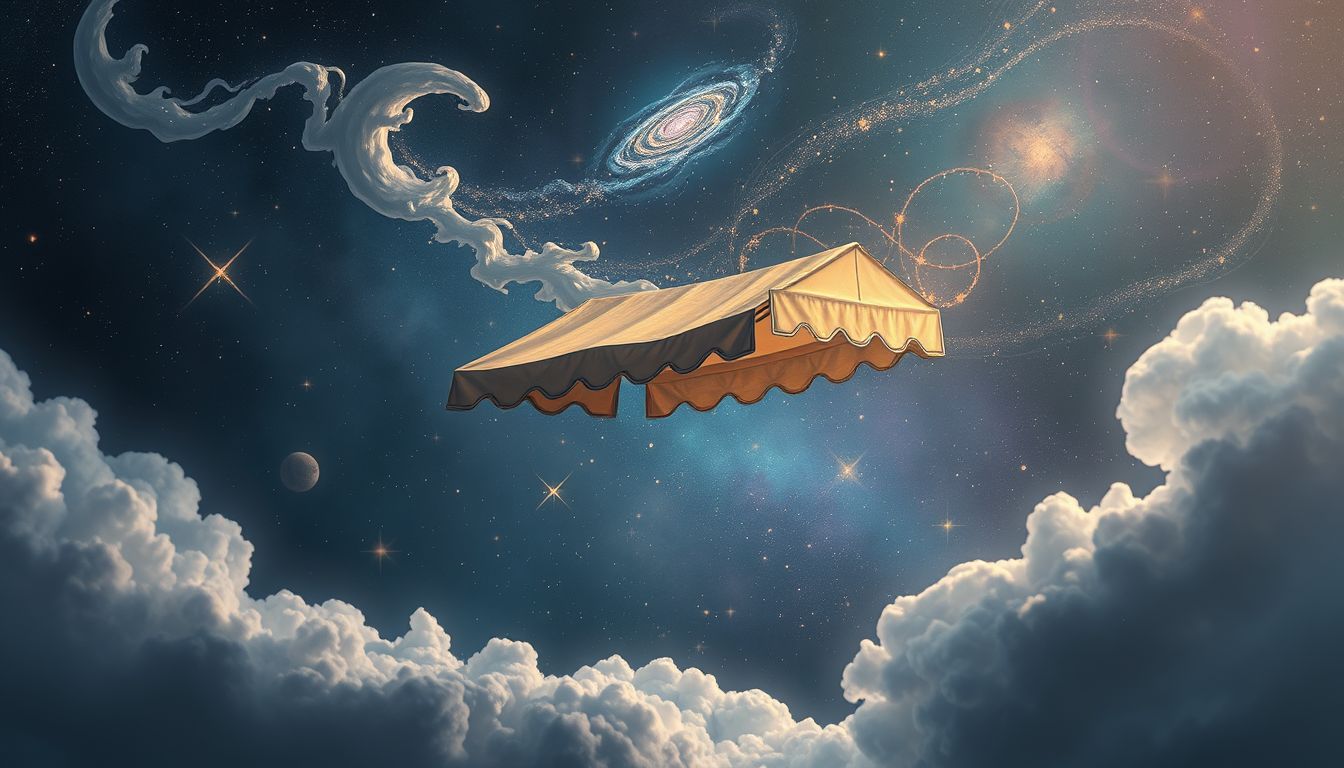 Ein einstürzendes Vordach symbolisiert plötzliche Unsicherheiten im Leben.