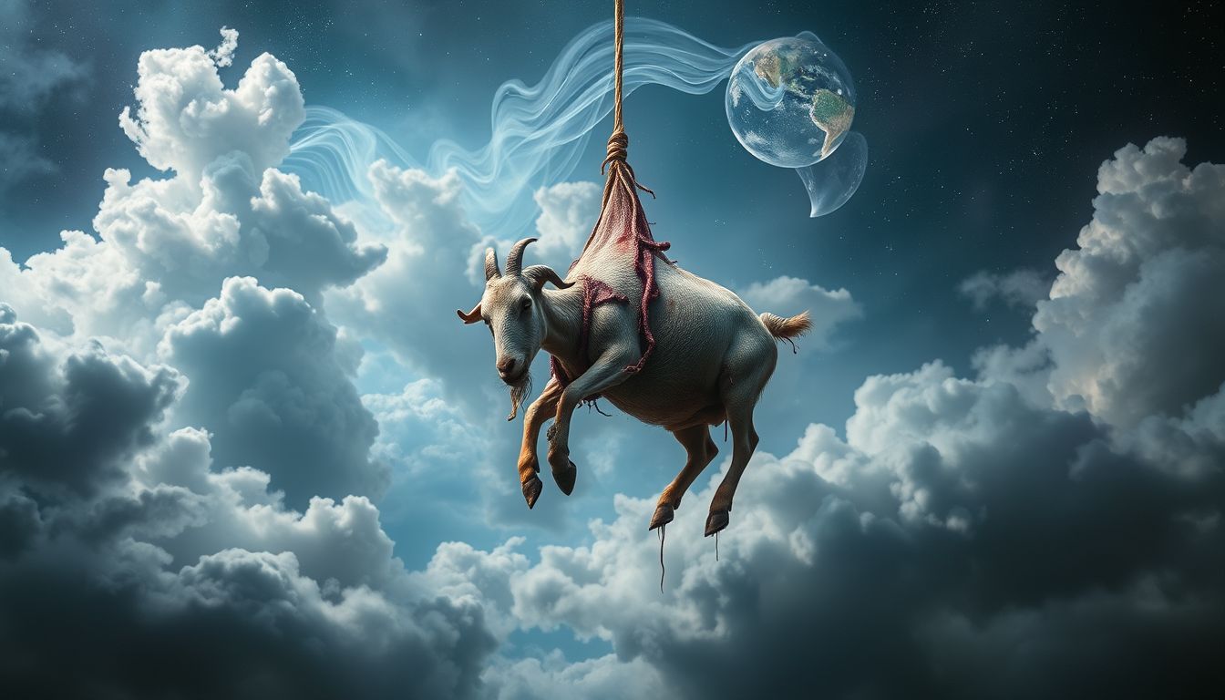 Verdorbenes Ziegenfleisch symbolisiert verlorene Chancen und innere Unruhe.